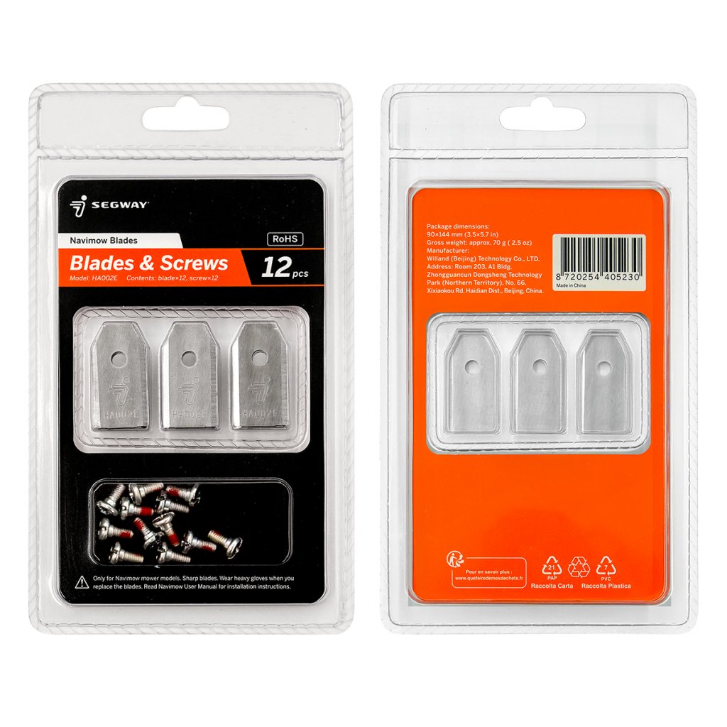 Zestaw zapasowych noży Segway Navimow – wymiana ostrzy robota koszącego